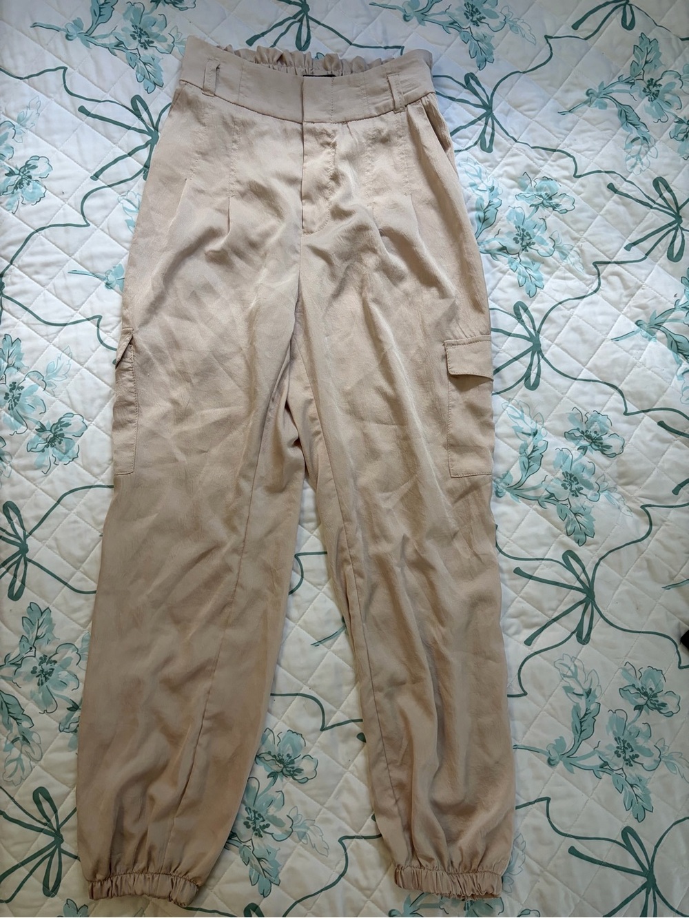 Express Light Beige Cargo Pants